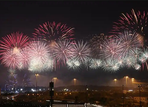 潜江市焰火晚会